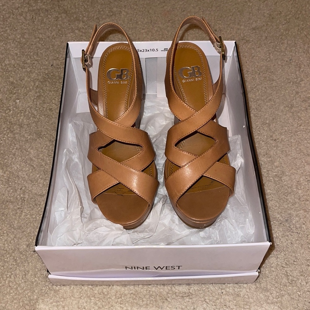 GIANNI BINI BROWN WEDGES